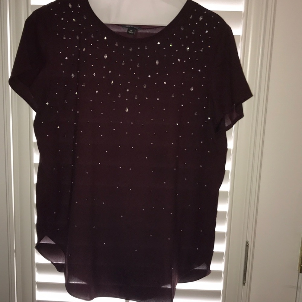 Burgundy sequin top